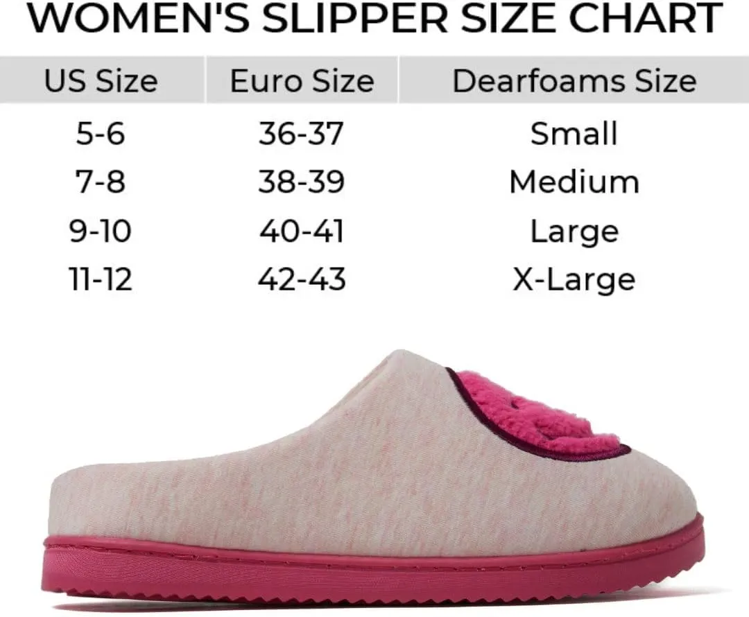 Dearfoams Unisex Adult Smile Icon Retro Preppy Slipper