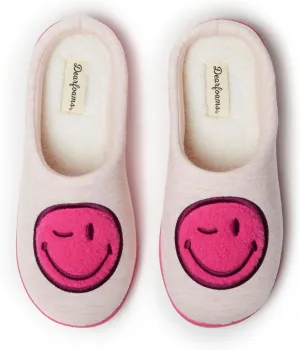 Dearfoams Unisex Adult Smile Icon Retro Preppy Slipper