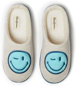 Dearfoams Unisex Adult Smile Icon Retro Preppy Slipper