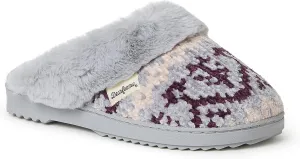 Dearfoams Women's Allison Chenille Fairisle Scuff Slipper