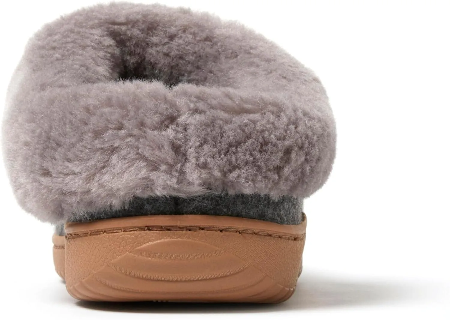 Dearfoams Women's Atley Indoor/Outdoor Fuzzy Memory Foam Clog Slipper