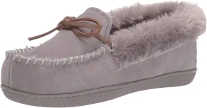 Dearfoams Women's Bethany Genuine Suede Moccasin Slipper