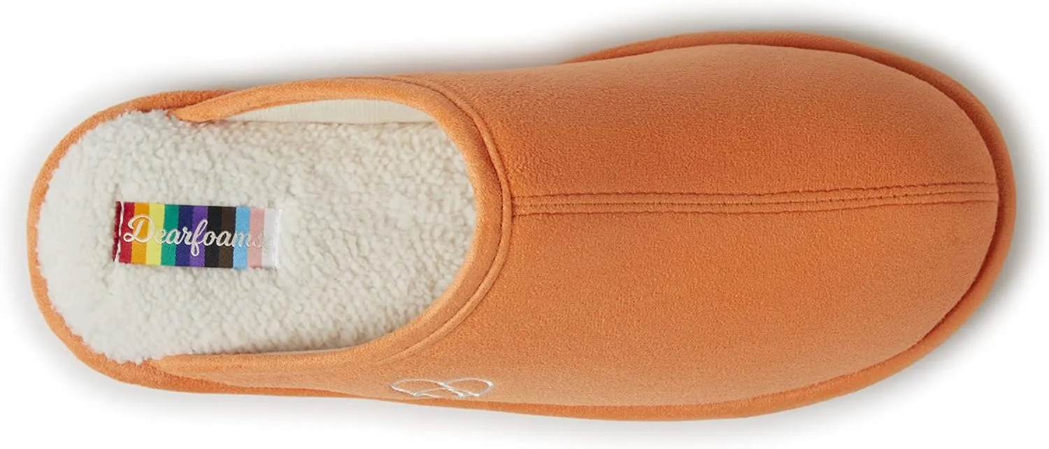 Dearfoams Women's Celebrates Pride Scuff with Inclusive Sizing Slipper