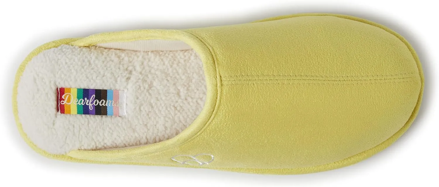 Dearfoams Women's Celebrates Pride Scuff with Inclusive Sizing Slipper