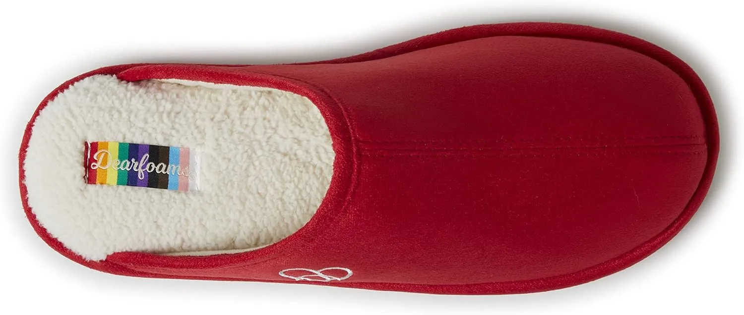 Dearfoams Women's Celebrates Pride Scuff with Inclusive Sizing Slipper