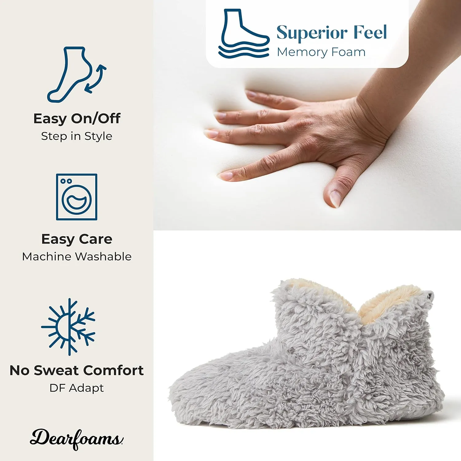 Dearfoams Women's Chelsea Faux Fuzzy Sherpa Indoor House Bootie Slipper