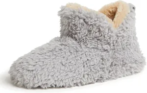 Dearfoams Women's Chelsea Faux Fuzzy Sherpa Indoor House Bootie Slipper