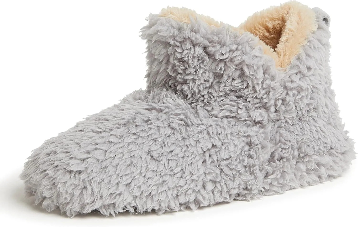 Dearfoams Women's Chelsea Faux Fuzzy Sherpa Indoor House Bootie Slipper