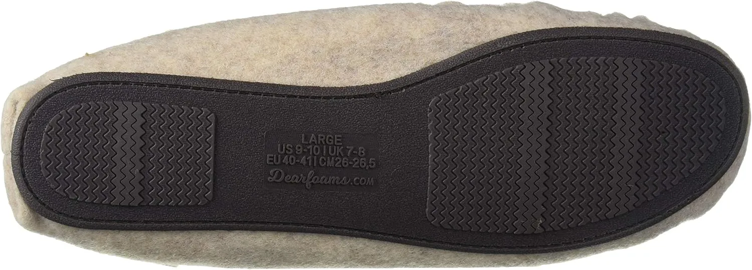 Dearfoams Women's Felted Microwool and Fairisle Knit Moccasin Slipper