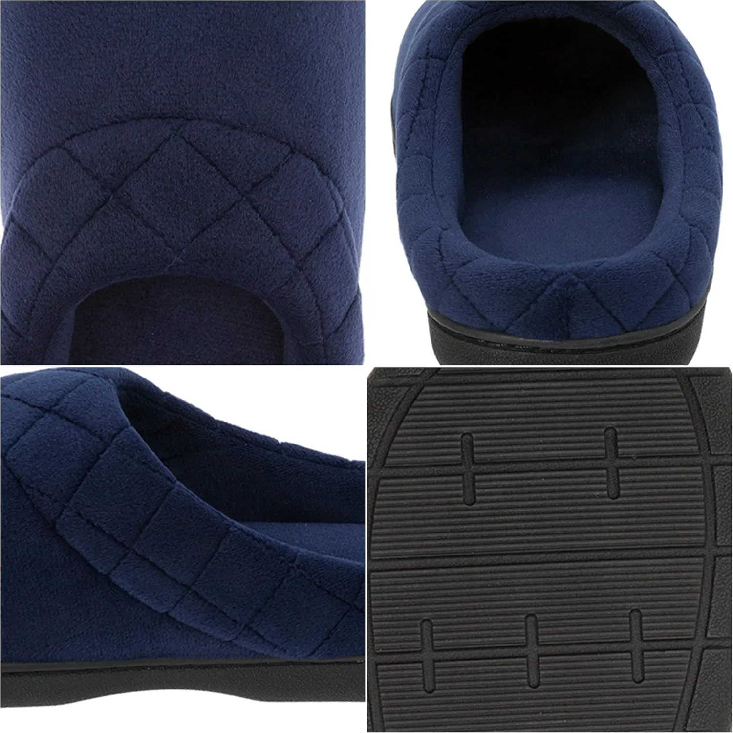 Dearfoams Women's Memory Foam Indoor Outdoor Darcy Velour Clog House Slipper with Wide Widths