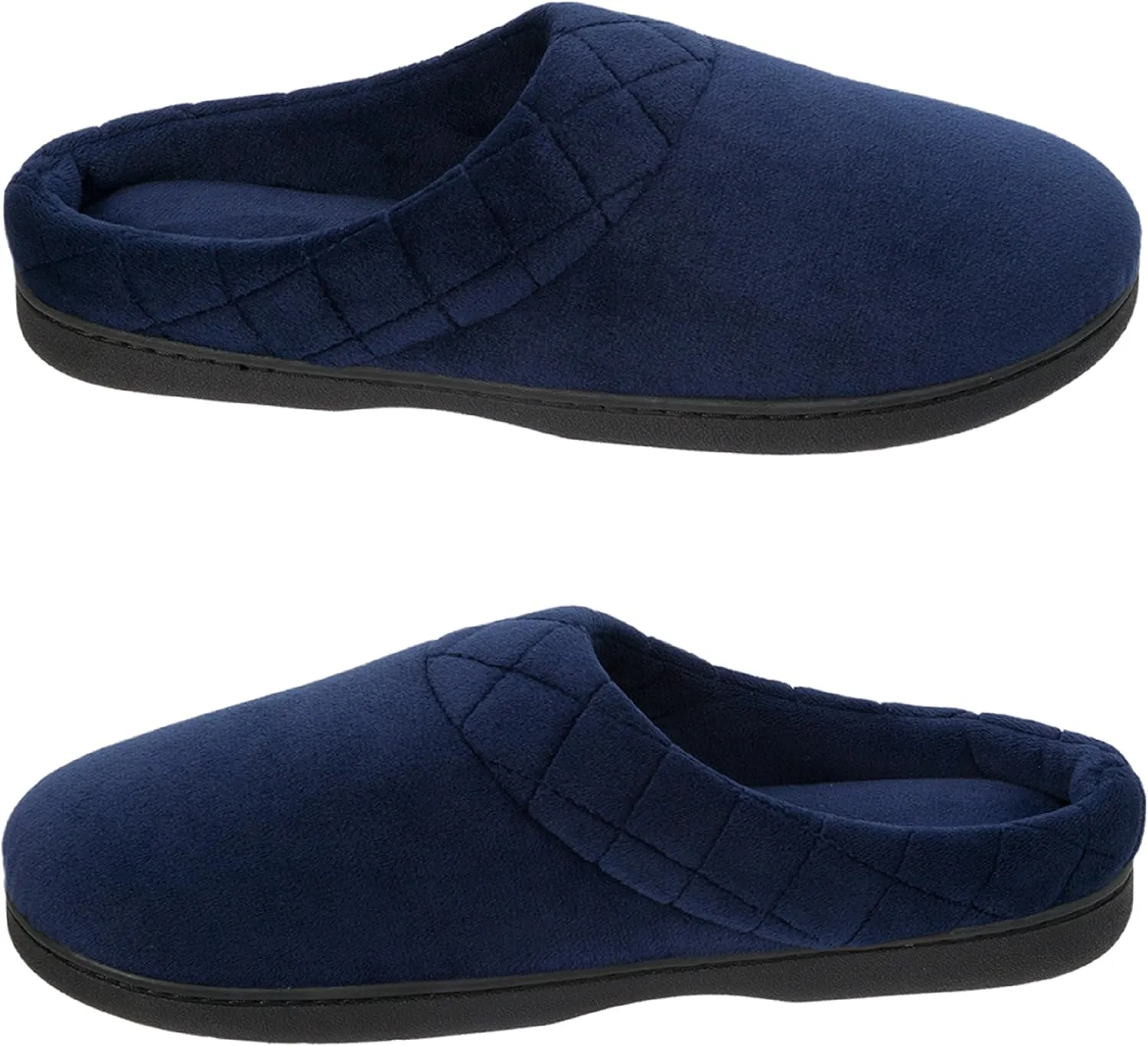 Dearfoams Women's Memory Foam Indoor Outdoor Darcy Velour Clog House Slipper with Wide Widths