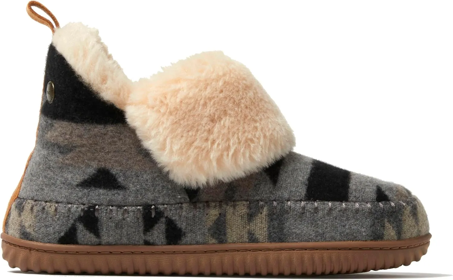 Dearfoams Women's Moritz Indoor/Outdoor Cozy Bootie Camping Furry Slipper