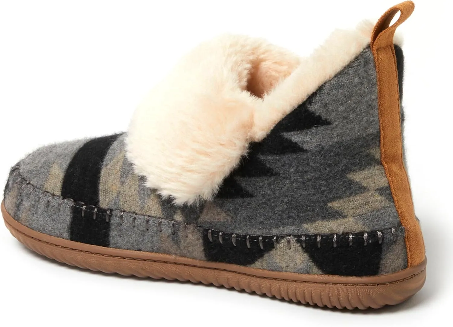 Dearfoams Women's Moritz Indoor/Outdoor Cozy Bootie Camping Furry Slipper