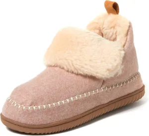 Dearfoams Women's Moritz Indoor/Outdoor Cozy Bootie Camping Furry Slipper
