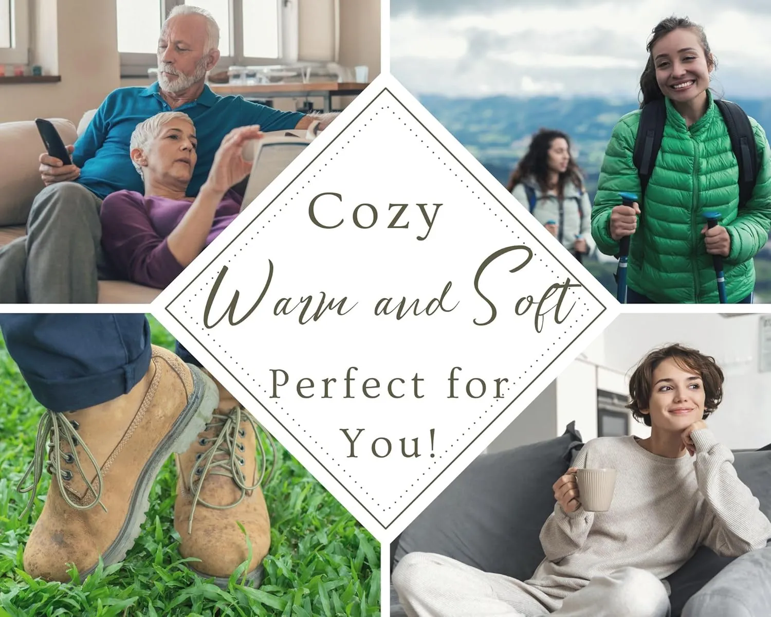 Diabetic socks for women/unisex - Cozy and fuzzy - Super soft and Cushioned thermal socks, Premium Diabetes care…
