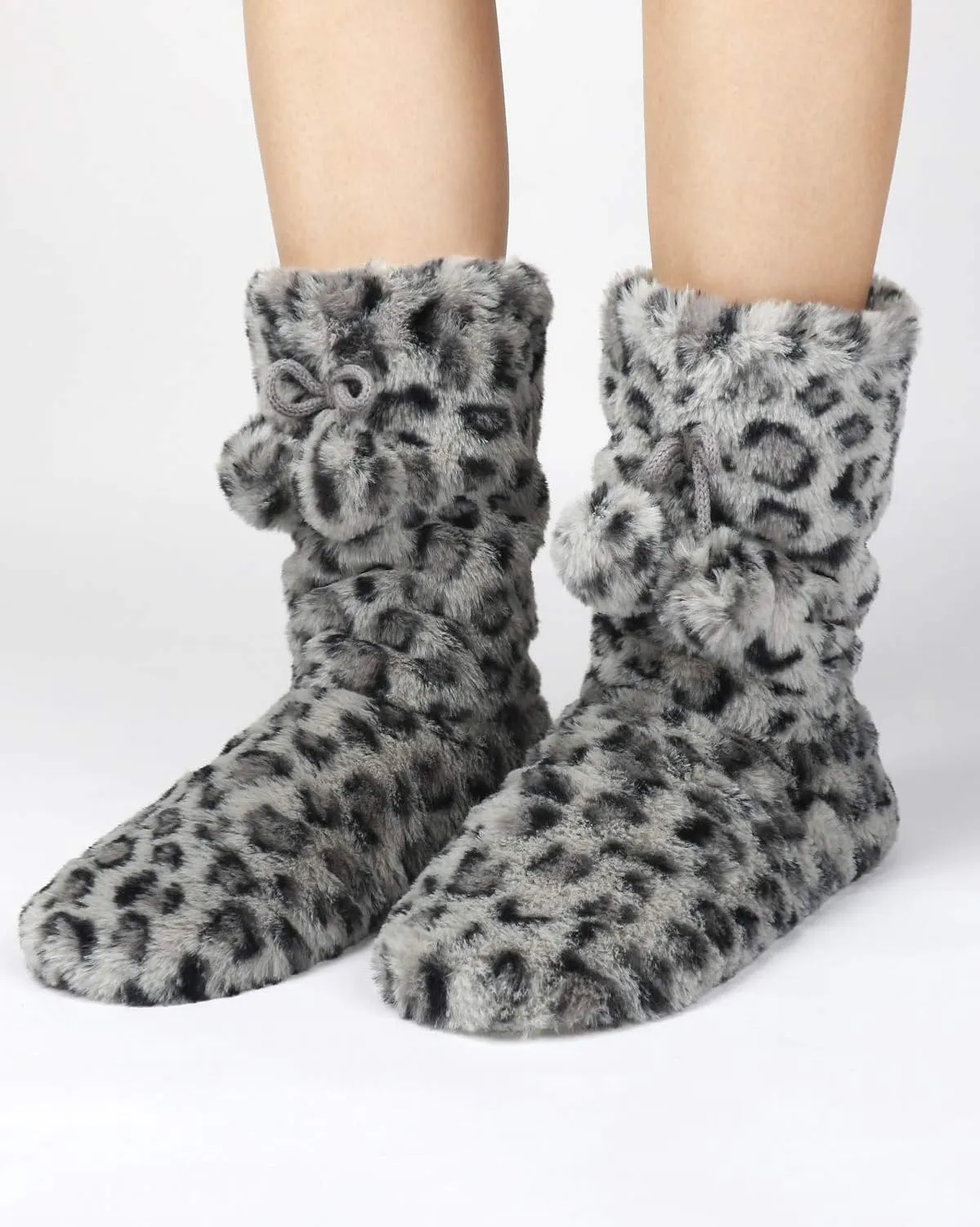 DICUIRD Slipper Socks with Grippers for Women,Winter Cozy&Comfy Boot Slippers for Women
