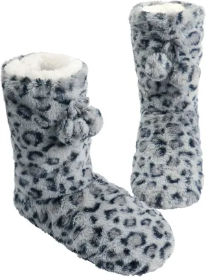 DICUIRD Slipper Socks with Grippers for Women,Winter Cozy&Comfy Boot Slippers for Women