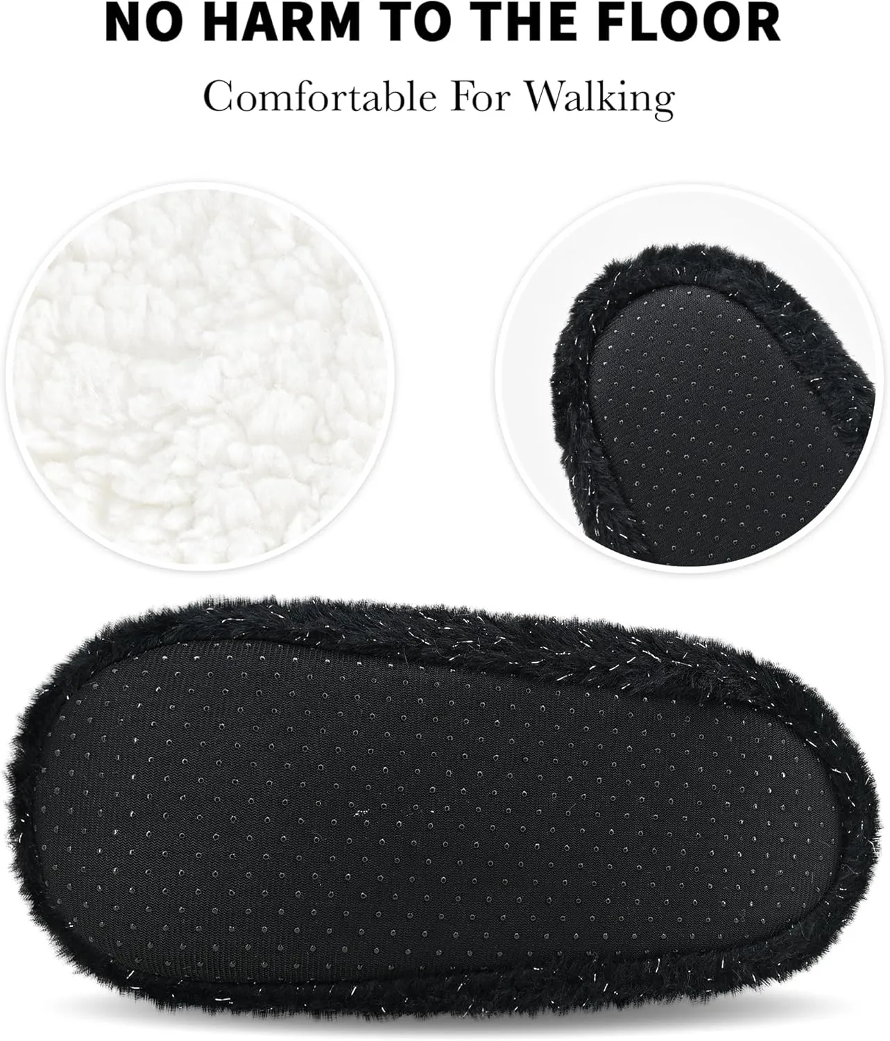 DICUIRD Womens Cozy&Warm Soft Sole Slipper Socks with Grippers-Fuzzy Fleece Lined House Slippers with Non-skid Bottoms