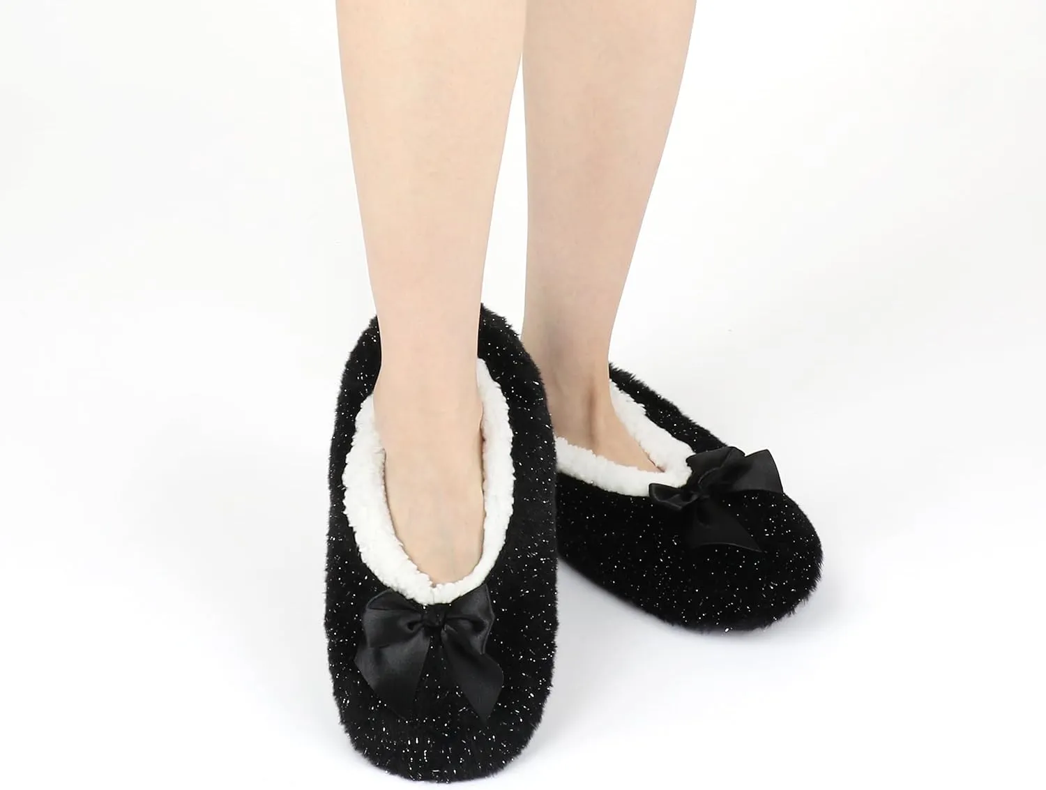 DICUIRD Womens Cozy&Warm Soft Sole Slipper Socks with Grippers-Fuzzy Fleece Lined House Slippers with Non-skid Bottoms