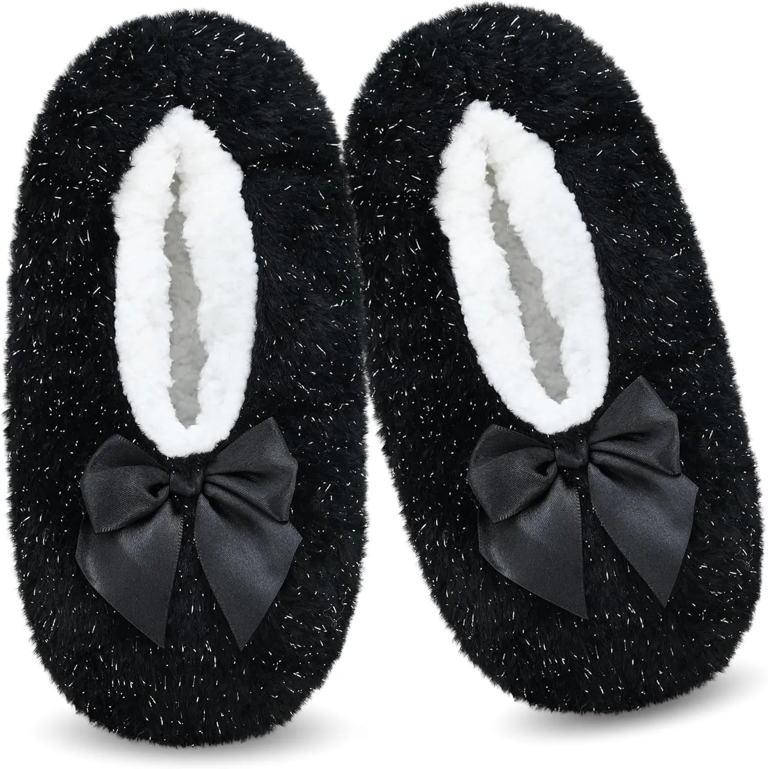 DICUIRD Womens Cozy&Warm Soft Sole Slipper Socks with Grippers-Fuzzy Fleece Lined House Slippers with Non-skid Bottoms
