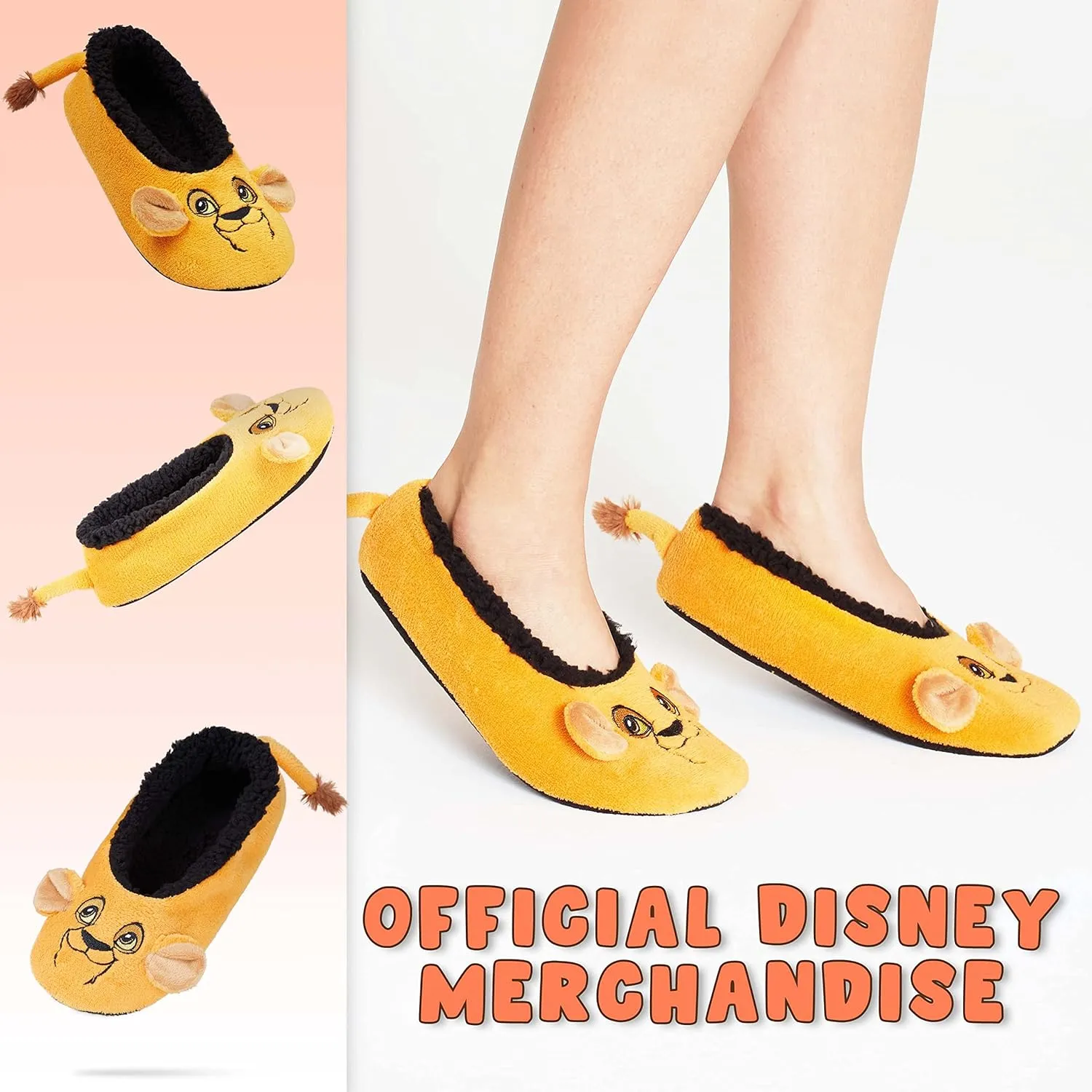 Disney Official Fuzzy Slippers, Collection, Cozy Slippers with Fleece Lining, Stitch Slippers, Non Slip Slippers, Gift Fans