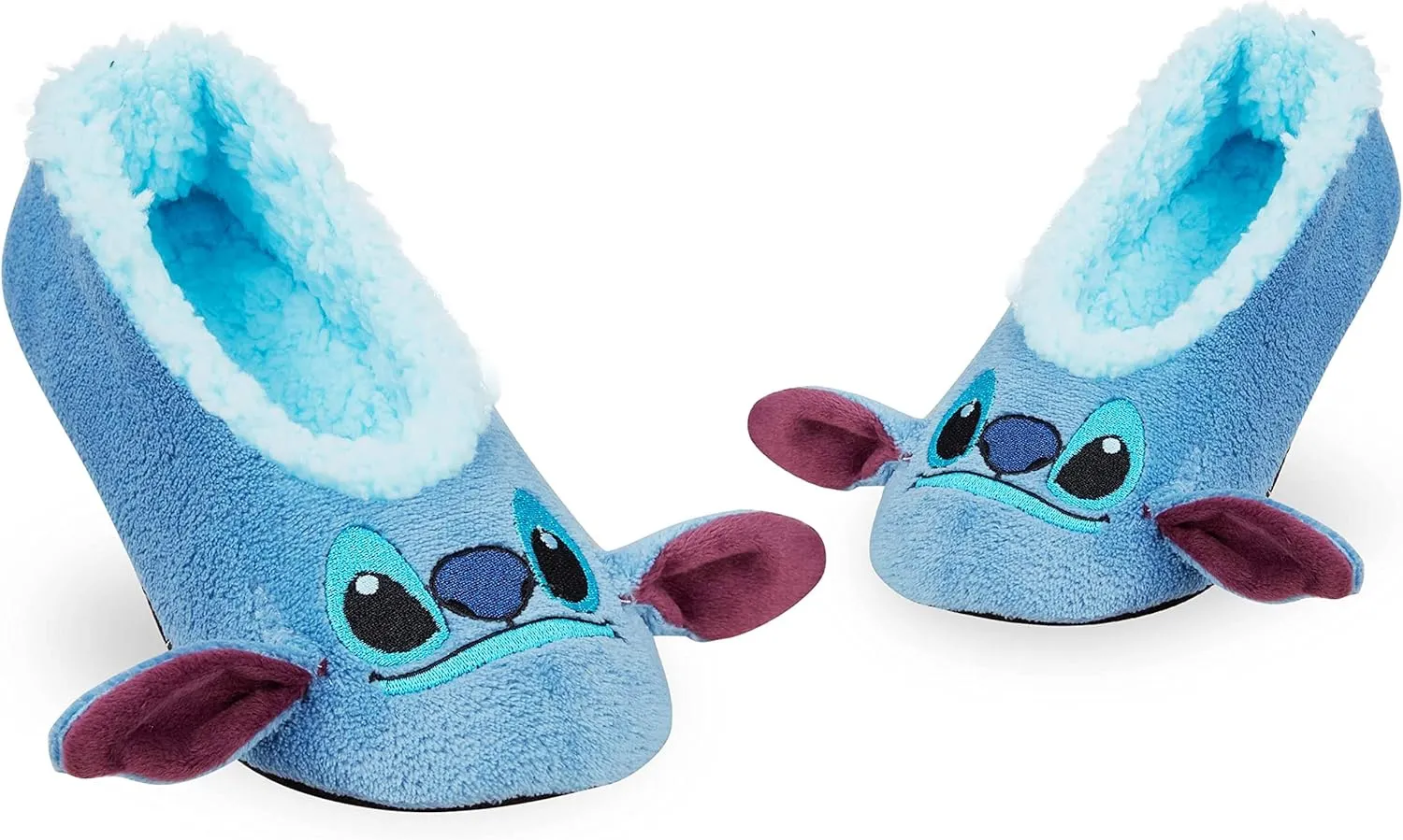 Disney Official Fuzzy Slippers, Collection, Cozy Slippers with Fleece Lining, Stitch Slippers, Non Slip Slippers, Gift Fans