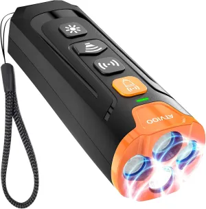 Dog Bark Deterrent Device - Ultrasonic Anti-Barking Devices with 3X Sonic Emitters, Up to 50FT Long Range & Rechargeable Bark Control - Safe for Dogs Training - Indoor & Outdoor (Black)