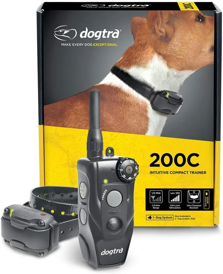 Dogtra 200C Waterproof ½-Mile One-Handed Operation Remote Training Dog E-Collar
