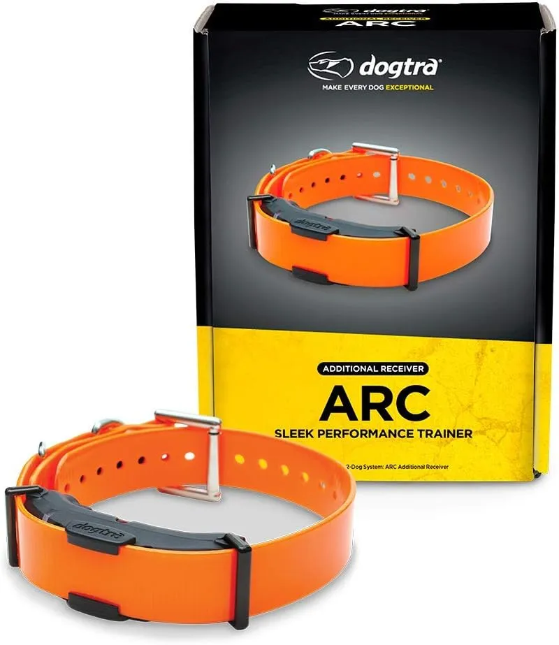 Dogtra ARC Additional Receiver Slim Ergonomic 3/4-Mile Remote Dog Training E-Collar with 127-Level Precise Control via LCD Screen