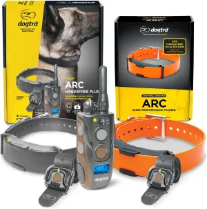 Dogtra e-Collar ARC HANDSFREE Plus Boost & Lock Remote Dog Training Collar for 2 Dogs with HANDSFREE Squares Long Range Slim Ergonomic Rechargeable Waterproof