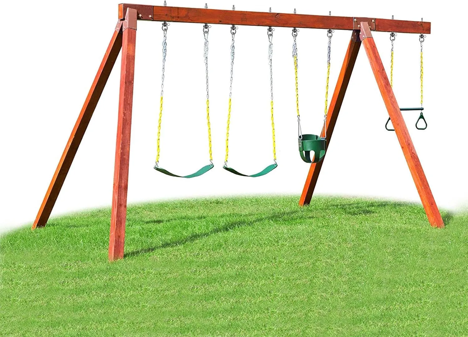 Dolibest Set of 6 Permanent Antirust Stainless Steel 304 Heavy Duty Swing Hangers, Playground Porch Yoga Seat,for Wood and Steel Beam Yoga Hammock Chair Punching 1500LB Capacity,180° Swing,9.64''