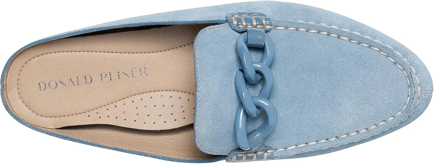 Donald Pliner Women's Bless Distressed Mules, Closed Toe Comfort Loafers, Slip On Mules for Women