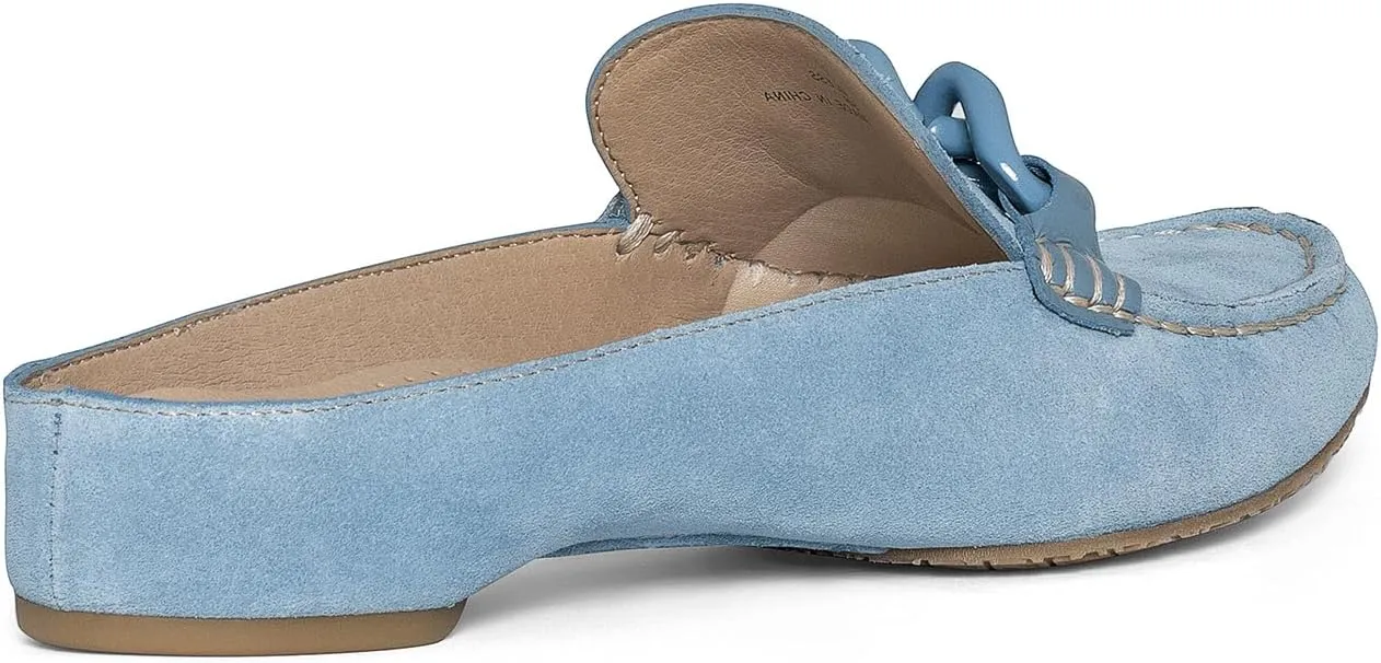 Donald Pliner Women's Bless Distressed Mules, Closed Toe Comfort Loafers, Slip On Mules for Women