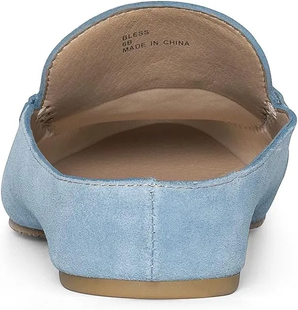 Donald Pliner Women's Bless Distressed Mules, Closed Toe Comfort Loafers, Slip On Mules for Women