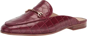 Don't wait Toe Problem-solving Wide Loafers Almond Sam Slip On Rhubarb Mules Embellished Linnie Edelman
