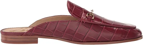 Don't wait Toe Problem-solving Wide Loafers Almond Sam Slip On Rhubarb Mules Embellished Linnie Edelman