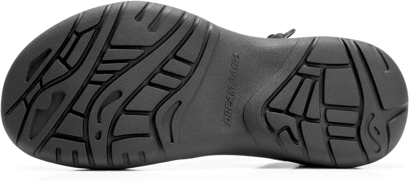 DREAM PAIRS Women's Walking Sandals With Arch Support Elastic Strap Summer Sport Athletic Casual Hiking Outdoor Sandal