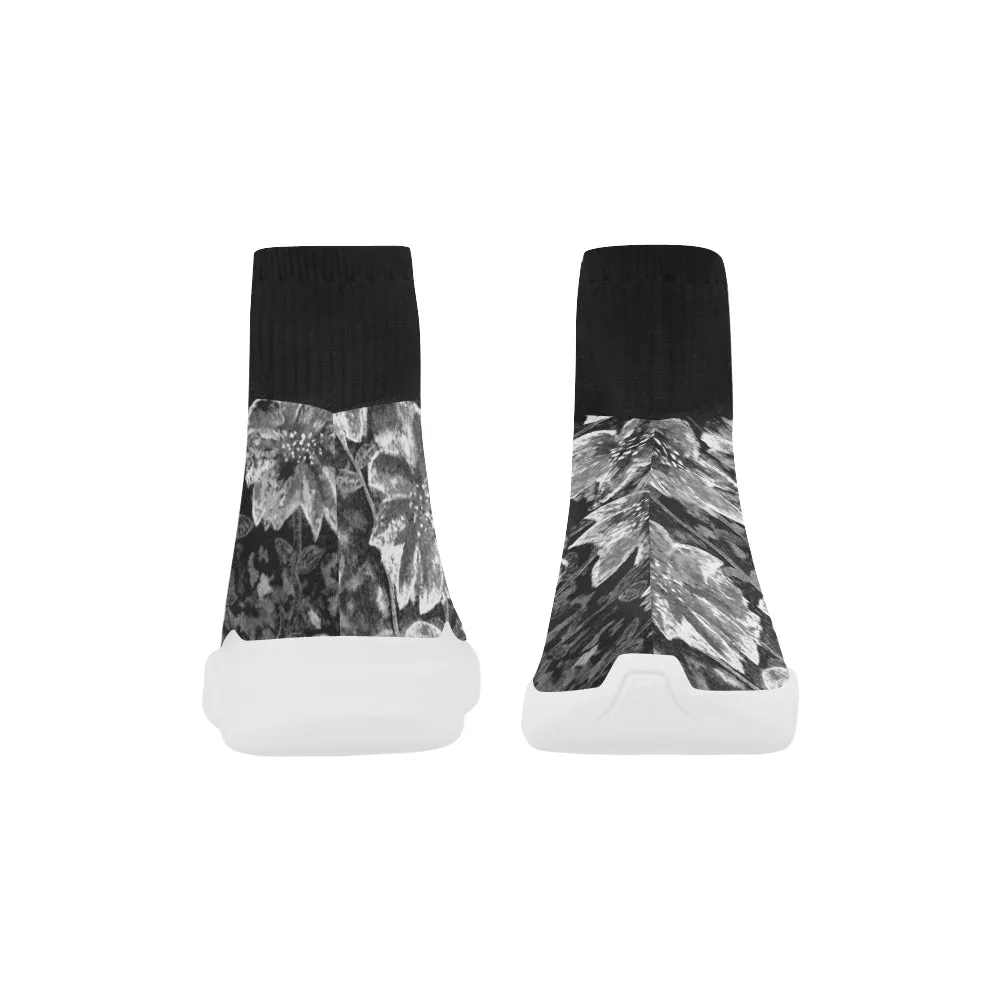 DSC08493 gray 2 fireworks 2.62 mb Unicorn Stretch Sock Women's Shoes (Model 039)