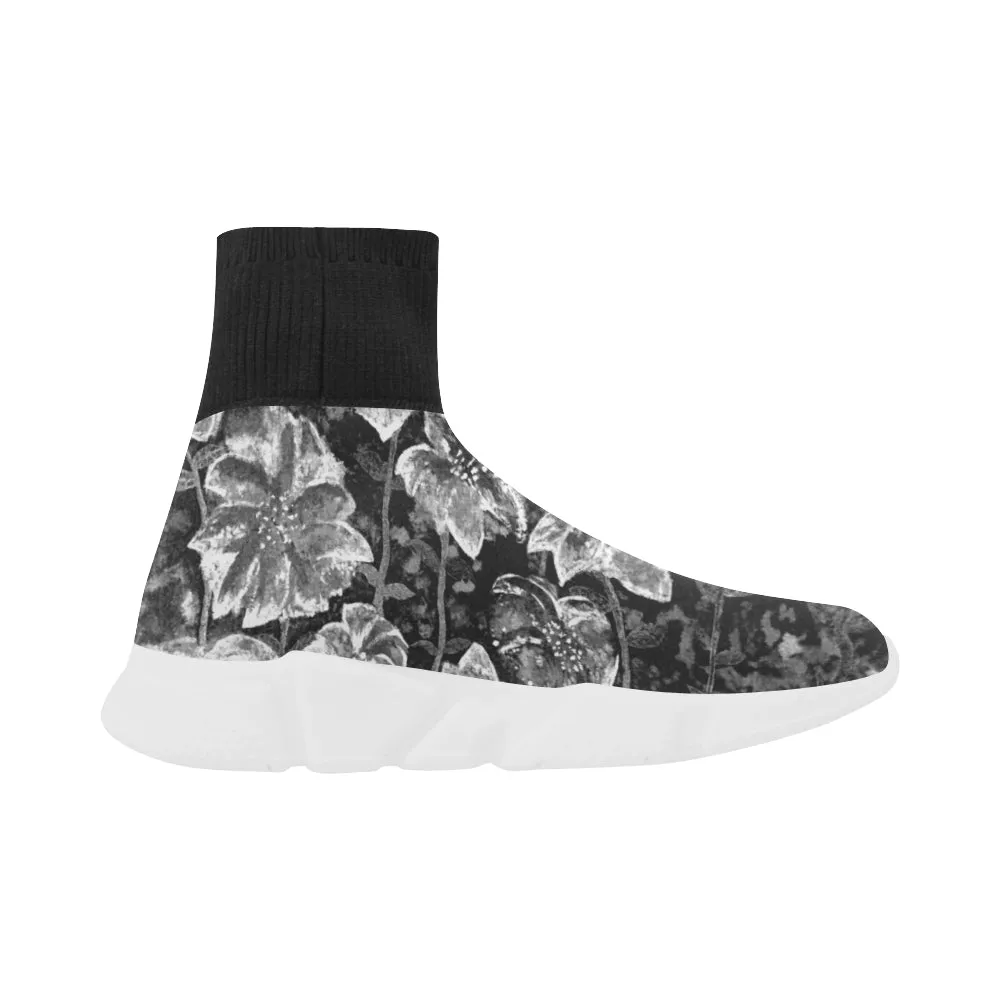 DSC08493 gray 2 fireworks 2.62 mb Unicorn Stretch Sock Women's Shoes (Model 039)