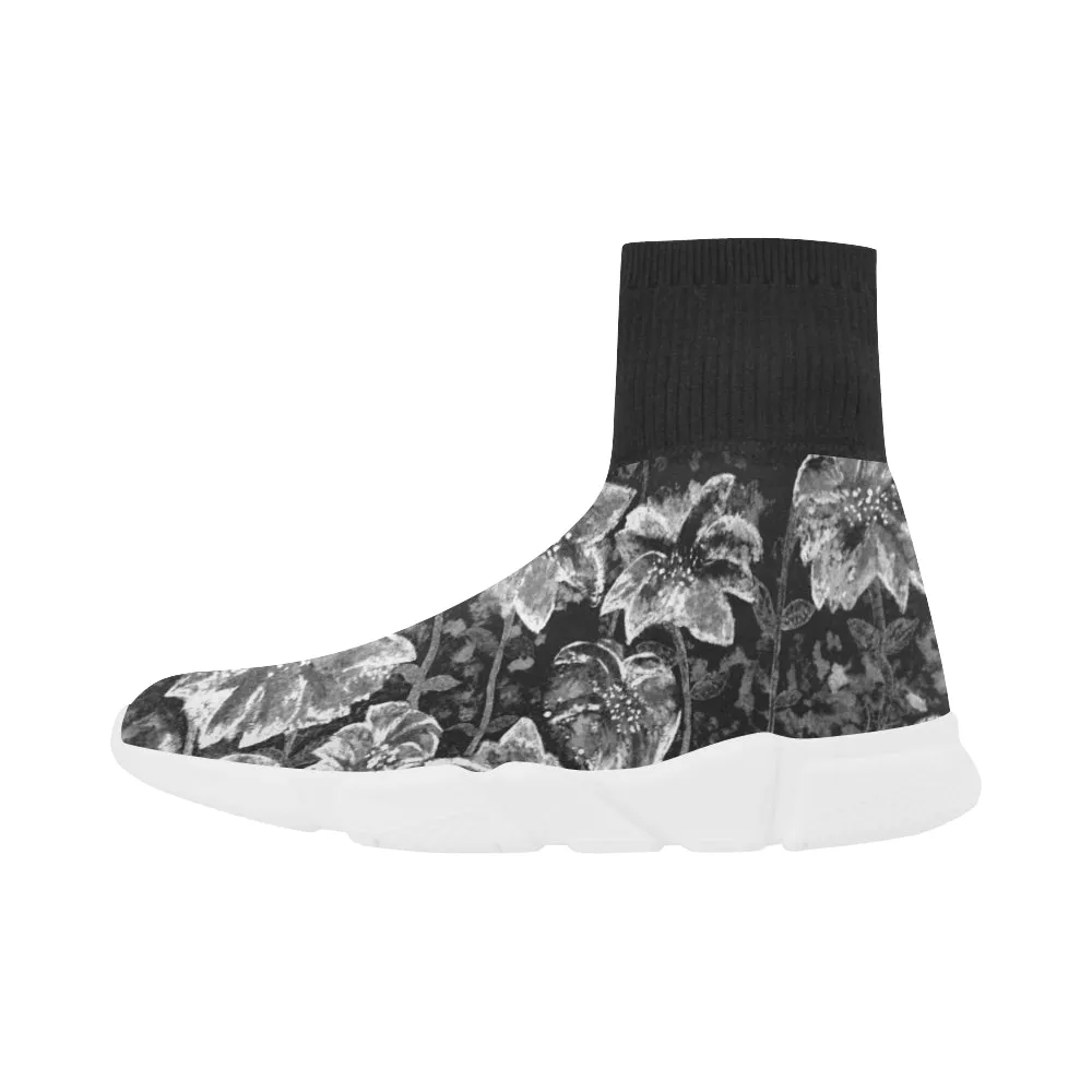 DSC08493 gray 2 fireworks 2.62 mb Unicorn Stretch Sock Women's Shoes (Model 039)