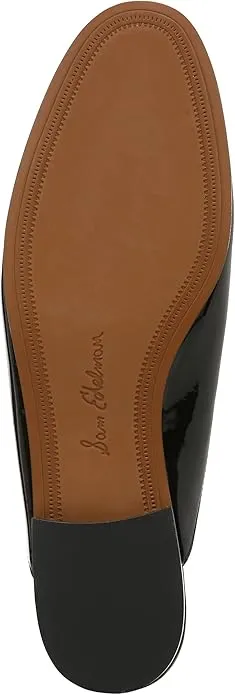 Durable Toe Mules Sam Shoes Edelman Patent Slip Dress Black Worldwide delivery Wide Flat On Round Linnie