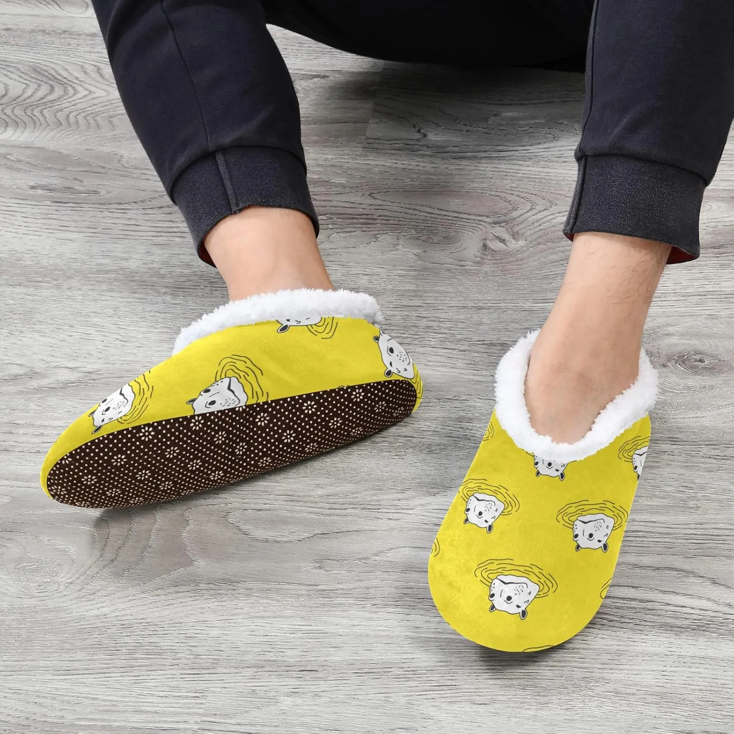 Dussdil Home Winter Slippers Spa Travel House Slipper Soft Memory Foam Slipper Non Slip for Hotel Bedroom Shoes Slippers