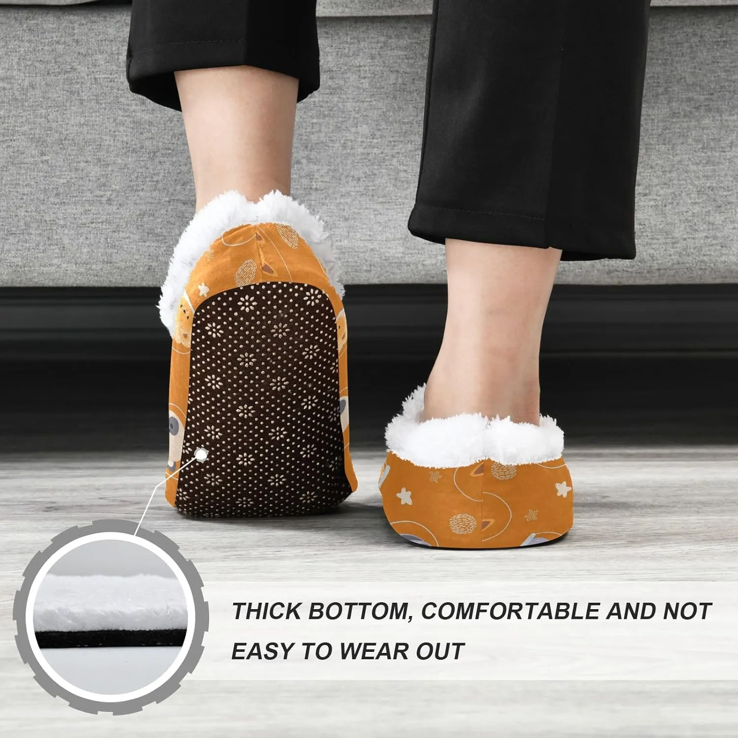 Dussdil Home Winter Slippers Spa Travel House Slipper Soft Memory Foam Slipper Non Slip for Hotel Bedroom Shoes Slippers