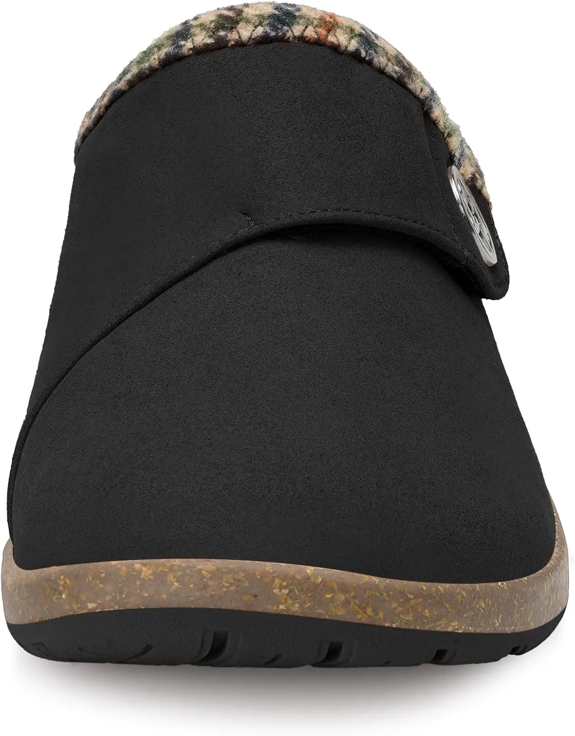 Eagsouni Women's Men's Slippers Suede Fuzzy Slippers with Arch Support Orthotic Winter Warm Fur Lined Slip on House Shoes Indoor Outdoor for Plantar Fasciitis