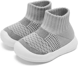 Eashi Baby Boy Girl Non-Skid Indoor Infant Walking Shoes Breathable Warm Elastic Sock Shoes with Memory Sole Protect Toes Outdoor Sneakers