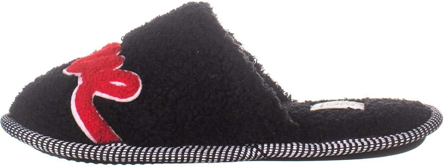 ED Ellen DeGeneres Womens Wilesly Slip On Fleece Slippers Black 6 Medium (B,M)