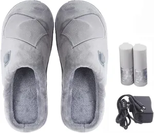 EEUK Foot Warmer Electric Heating Slippers, Heated Slippers Rechargeable USB Cold Weather Winter Warm Shoes, Comfortable Soft Plush Slippers to Keep Feet Warm, Ideal for Men and W(Size:28CM)