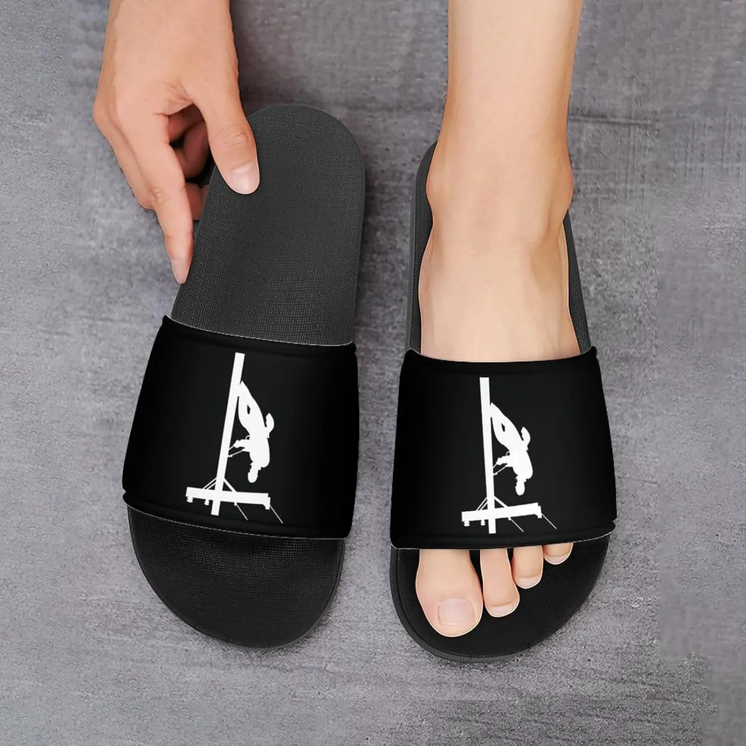 Electric Cable Lineman House Slippers for Women Men Shower Slides Bathroom Sandals
