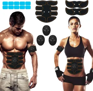 Electronic Muscle Stimulator, Abs Stimulator, Abdominal Toning Workout for Abdomen/Arm/Leg,Workout Equipment for Men Women,10 pcs Free Gel Pads
