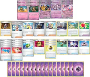 Elite Psychic Deck - Mew Mewtwo - Abra Kadabra Alakazam - Original 151 (gen 1) - Custom Built - 60 Card - MTG Decks & More Compatible with Pokemon TCG!